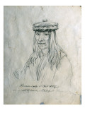 Portrait of He-Man-I-Pilp or Red Wolf Nez Perce Chief Giclee Print by Gustav Sohon
