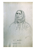 Portrait of Three Bulls Blackfoot Chief Lámina giclée por Gustav Sohon