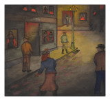A Nightime Scene of a A Nightime Scene of a