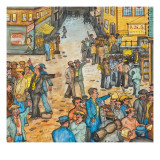 Soapbox Orators Talking to Groups of Men Giclee Print by Ronald Ginther