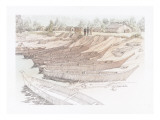 Seven Indian Canoes are Pulled Up on Shore Giclee Print by Roger Cooke
