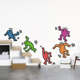 Five Dancing Figures Veggoverføringsbilde av Keith Haring Five Dancing Figures Veggoverføringsbilde av Keith Haring