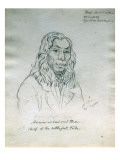 Portrait of Hirom or Coul-Coul-Tlua Chief of the Kettle Fall Tribe Giclee Print by Gustav Sohon