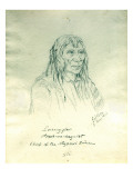 Portrait of Looking Glass Apash-Wa-Hay-Ikt Chief of the Nez Perce Indians Giclee Print by Gustav Sohon