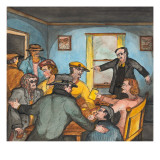A Delegation in a Relief Station in Portland Protesting the Eviction of an Unemployed Family Giclée-tryk af Ronald Ginther A Delegation in a Relief Station in Portland Protesting the Eviction of an Unemployed Family Giclée-tryk af Ronald Ginther