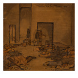 The Basement of a Seattle Flop House with Transients Sleeping on the Floor Giclée-tryk af Ronald Ginther The Basement of a Seattle Flop House with Transients Sleeping on the Floor Giclée-tryk af Ronald Ginther