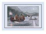 Torch Light Fishing in North America Wall Decal by J.h. Clark