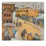 A Breadline on Western Avenue During the Winter Giclée-tryk af Ronald Ginther A Breadline on Western Avenue During the Winter Giclée-tryk af Ronald Ginther