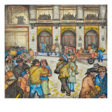 The County-City Building under Siege by Unemployed Demanding Work Giclée-tryk af Ronald Ginther The County-City Building under Siege by Unemployed Demanding Work Giclée-tryk af Ronald Ginther
