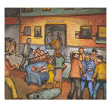 A Family Being Evicted from their Apartment Building Giclée-tryk af Ronald Ginther A Family Being Evicted from their Apartment Building Giclée-tryk af Ronald Ginther