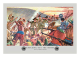 Knocking Out the Moros Wall Decal by Hugh Charles Mcbarron Jr.
