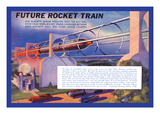 Future Rocket Train Wall Decal by H.w. Mccaulley