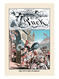 Puck Magazine: The City's New Guardian Wall Decal by F. Graetz