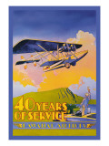 Hawaiian Airlines, 40 Years of Service Wall Decal by C.e. White