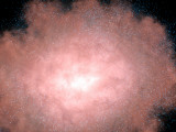 Close-Up of a Dusty and Bright Galaxy Located Billions of Light-Years Away in Infrared Light Photographic Print by Stocktrek Images 
