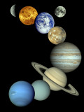 Solar System Montage Photographic Print by Stocktrek Images 