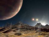 The View from a Hypothetical Moon in Orbit Photographic Print by Stocktrek Images 
