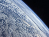 Earth's Horizon Against the Blackness of Space Photographic Print by Stocktrek Images 