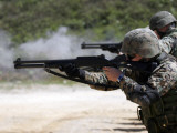 Marines Fire Joint Service Combat Shotguns Photographic Print by Stocktrek Images 