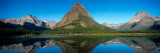 Reflection of Mountains in Lake, Swiftcurrent Lake, Many Glacier, Us Glacier National Park, Montana Autocollant mural par Panoramic Images 