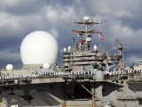 Sea Based X-Band Radar and the USS Abraham Lincoln Photographic Print by Stocktrek Images 