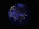Full Earth Showing City Lights Centered on Asia 2001 Photographic Print by Stocktrek Images 