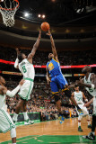 Golden State Warriors v Boston Celtics, Boston, MA - March 4: Dorell Wright and Jeff Green Photographic Print by Brian Babineau