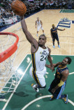 Denver Nuggets v Utah Jazz, Salt Lake City, UT - March 3: Paul Millsap and Nene Photographic Print by Melissa Majchrzak