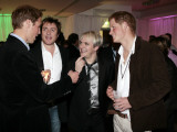 Prince Harry and Prince William with 80s pop band Duran Duran Photographic Print