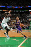 Phoenix Suns v Boston Celtics, Boston, MA - March 2: Steve Nash and Kevin Garnett Photographic Print by Brian Babineau