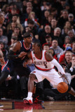Atlanta Hawks v Portland Trail Blazers, Portland, OR - February 27: Josh Smith and Gerald Wallace Photographic Print by Sam Forencich