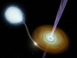 Jets of Material Shooting out from the Neutron Star in the Binary System 4U 0614+091 Photographic Print by Stocktrek Images 