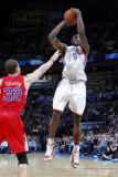 Los Angeles Clippers v Oklahoma City Thunder, Oklahoma City, OK - February 22: Serge Ibaka and Blak Photographic Print by Layne Murdoch