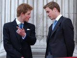 Prince Harry and Prince William at the Trooping of the Colour, June 2003 Photographic Print