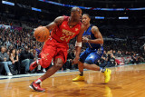 2011 NBA All Star Game, Los Angeles, CA - February 20: Kobe Bryant and Derrick Rose Photographic Print by Noah Graham
