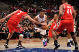 Houston Rockets v Los Angeles Clippers, Los Angeles, CA - March 2: Eric Gordon, Luis Scola and Chuc Photographic Print by Noah Graham