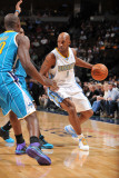 New Orleans Hornets v Denver Nuggets, Denver - January 9: Chauncey Billups Photographic Print by Garrett Ellwood