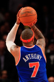 Milwaukee Bucks v New York Knicks, New York, NY - February 23: Carmelo Anthony Fotografisk tryk af Chris Trotman