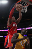 Atlanta Hawks v Los Angeles Lakers, Los Angeles, CA - February 22: Maurice Evans and Derrick Caract Photographic Print by Jeff Gross