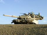 US Marines Provide Security in an M1A1 Abrams Tank Photographic Print by Stocktrek Images 