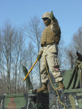US Marine Corps Sergeant Gives the Thumbs up to the Helicopter Support Team Photographic Print by Stocktrek Images 