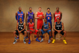 2011 NBA All Star: Greg Monroe, Gary Neal, DeMarcus Cousins, Eric Bledsoe, Blake Griffin, John Wall Photographie