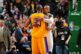 Los Angeles Lakers v Boston Celtics, Boston, MA - February 10: Kobe Bryant and Ray Allen Photographic Print by Brian Babineau