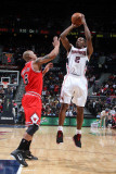 Chicago Bulls v Atlanta Hawks, Atlanta, GA - March 2: Joe Johnson and Keith Bogans Photographic Print by Scott Cunningham