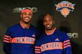 New York Knicks Introduce Carmelo Anthony, New York, NY - February 23: Carmelo Anthony and Chauncy  Photographic Print by Chris Trotman