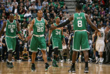 Boston Celtics v Utah Jazz, Salt Lake City, UT - February 28: Jeff Green and Ray Allen Photographic Print by Melissa Majchrzak