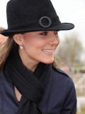 Kate Middleton arrives at Cheltenham Racecourse in Gloucstershire for the final day of racing at Na Photographic Print