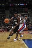 Minnesota Timberwolves v Detroit Pistons, Auburn Hills, MI - March 2: Jonny Flynn and Will Bynum Photographic Print by Allen Einstein