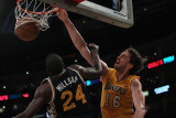 Utah Jazz v Los Angeles Lakers, Los Angeles, CA - January 25: Pau Gasol and Paul Millsap Photographic Print by Jeff Gross