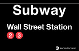 New York- Wall Street Metal Sign Cartel de chapa